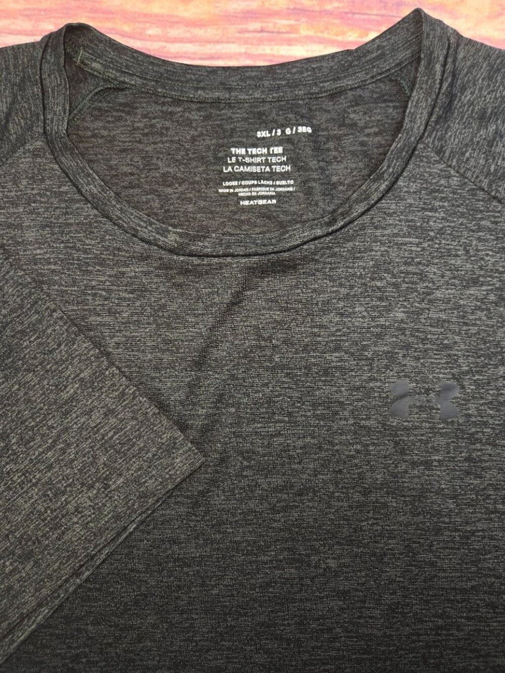Under Armour HeatGear Loose Fit Charcoal Tech Tshirt Size 3XL